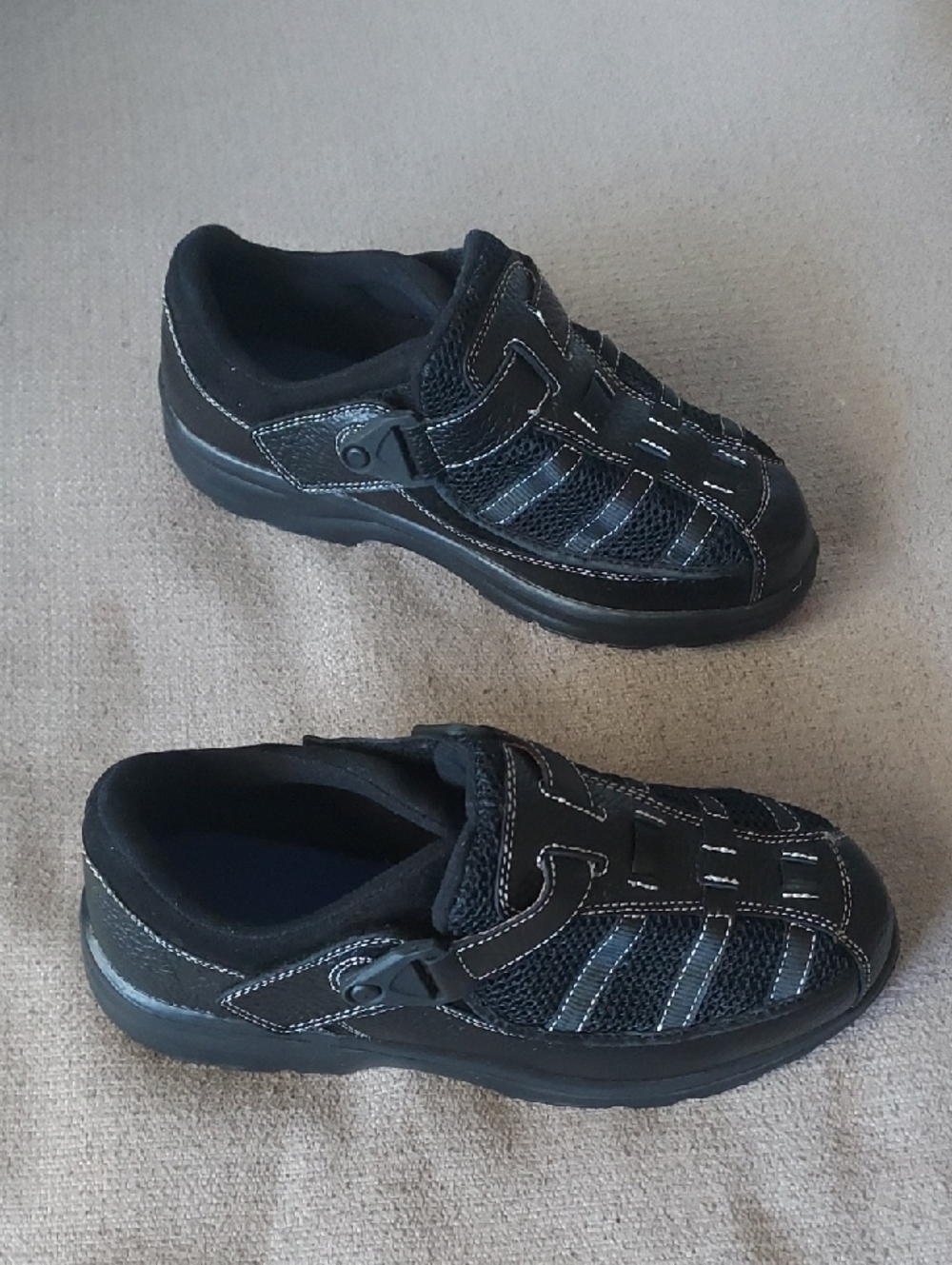 Dr Comfort Lucie X  Depth Leather Mesh Casual Comfort Slip-On Shoes Sz-10.5